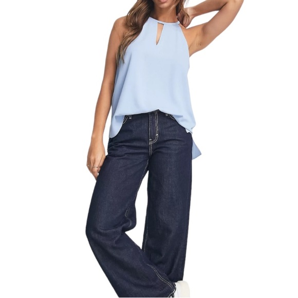 Ted Baker Dippa Light Blue Keyhole Top - Picture 4 of 9